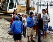 En la playa se produjeron escenas de tensi�n.