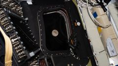 Una foto de la NASA en la que se ve la luna desde la nave Orion.