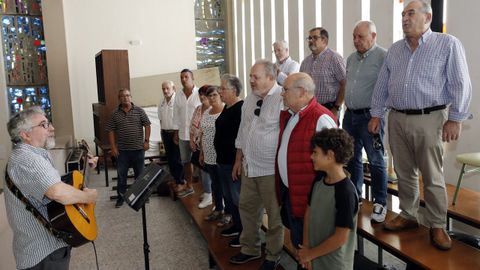 A raz da pandemia do coronavirus, Sons de Celeiro comezou a ensaiar na igrexa parroquial de Celeiro