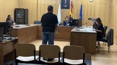 El acusado, durante el juicio en Ourense