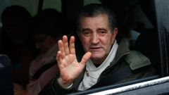 El l�der de los miguelianos, Miguel Rosendo, saliendo de la c�rcel de Teixeiro para ir a declarar a la Audiencia de Pontevedra, en el 2018