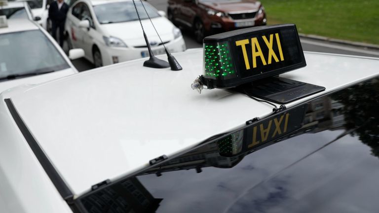 Una imagen de archivo de un taxi