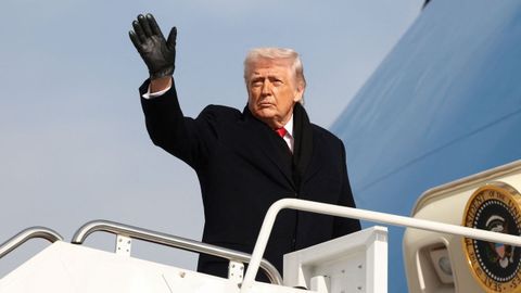 Donald Trump, esta semana, a punto de embarcar en el Air Force One, rumbo a Florida