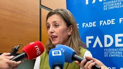 La presidenta de la Federacin Asturiana de Empresarios (FADE), Mara Calvo