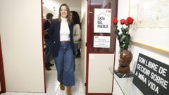 Lara M�ndez, tras anunciar su marcha de la alcald�a de Lugo