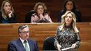 La portavoz del PP en la Junta General, Teresa Mallada, durante su intervenci�n en el pleno de hoy de la Junta General del Principado