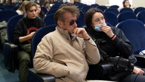 El actor en una rueda de prensa en Kiev el pasado 24 de febrero