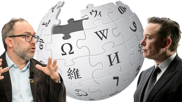 Jimmy Wales, fundador de la popular Wikipedia, y Elon Musk, uno de sus grandes detractores