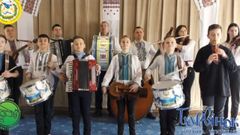 Captura del v�deo de la banda de m�sica de Barvynok durante la interpretaci�n del himno de Asturias