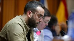 Manuel Luaces, en un pleno municipal en Monforte