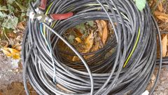Cable de cobre intervenido por la Polic�a Local de Ferrol