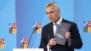 El secretario general de la OTAN, Jens Stoltenberg, presenta el Concepto Estrat�gico Madrid ante los medios.