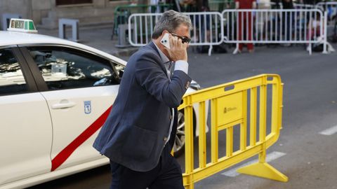 Antxon Alonso en su llegada a la Audiencia Nacional.