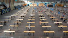 Opositores examin�ndose el pasado 27 de marzo