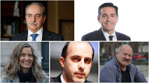 De izquierda a derecha y de arriba abajo, Antonio Couceiro, David Villasuso, Emma Lustres, Carlos Cant� y Eduardo Blanco