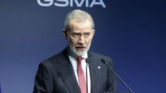 Felipe VI en su intervenci�n en la cena inaugural del Mobile World Congress