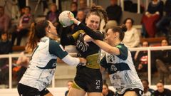 La capitana del Guards, Mara Sancha, durante el partido de este mircoles ante el Elche en A Sangria.