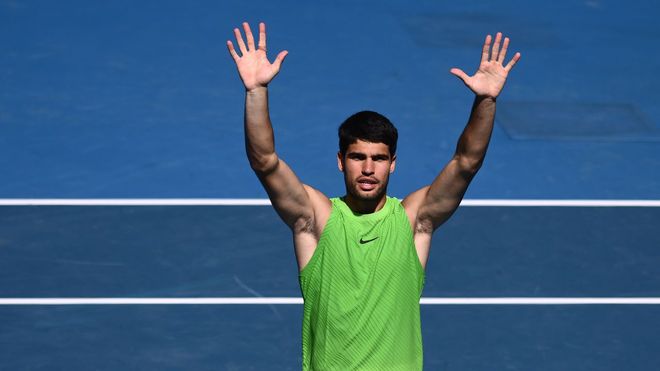 Carlos Alcaraz, tras ganar a Tommy Paul y pasar a cuartos del Open de Autralia