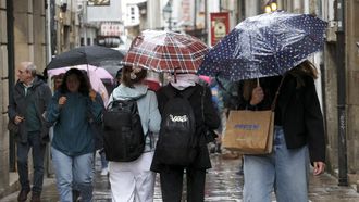 Este sbado se registraron fuertes precipitaciones en Santiago. 