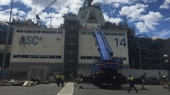 As� es el astillero australiano en donde se construyen los destructores basados en las F-100