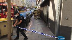 Incendio en un bajo en Francisco A��n