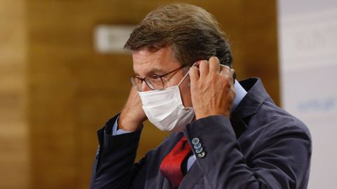 El presidente de la Xunta, Alberto Nez Feijoo, se refiri este mircoles al brote registrado en A Maria durante su comparecencia en Santiago