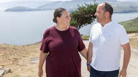 Walter y Tania en el cabo de Santo Hadri�n. 