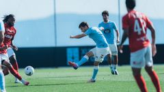 De esta manera marc� Febas el tanto del empate en el amistoso invisible de Afouteza.