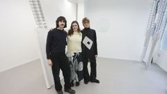 Pablo Quesada, Daniela J�ndula y Mario Manso, en la inauguraci�n de la exposici�n en la Galer�a N�boa