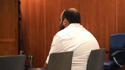 El cura acusado, durante el juicio
