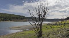 Estado que luc�a este s�bado el pantano de Portodemouros, el mayor de la cuenca Galicia-Costa