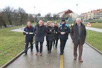 La comitiva, durante su recorrido por el circuito del Ponti�as.