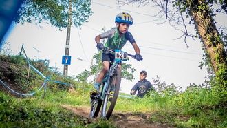 Uno de los participantes de la Mini BTT de Esmelle