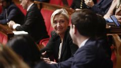 Marine Le Pen, ayer en la Asamblea Nacional, en Pars.