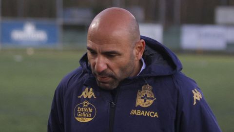 Manuel Pablo, en el partido del Fabril contra la Sarriana en A Ribela el pasado noviembre