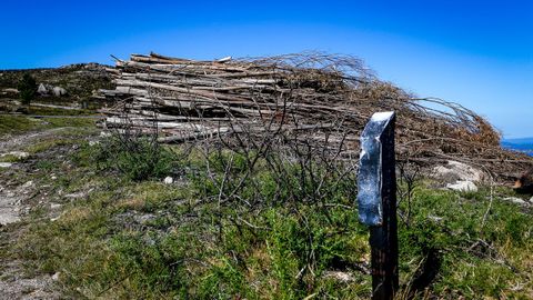 As est el monte de Barbanza un ao despus del gran incendio