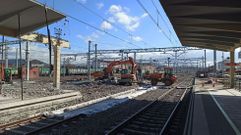 Obras en la estaci�n de Monforte, incluidas en el plan de modernizaci�n de la l�nea