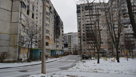 Zona residencial en Saltivka, al norte de J�rkov.