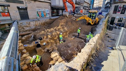 Imagen de archivo de excavaciones en la zona del futuro t�nel de Elduayen