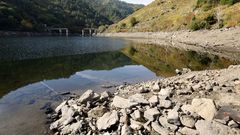 Embalse de Os Peares afectado por la sequ�a del 2017