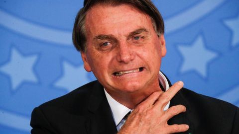 Bolsonaro, en el Palacio de Planalto en Brasilia