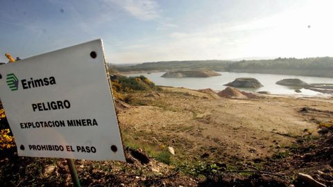 Una de las explotaciones mineras de Erimsa, en Begonte