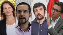Carolina Bescansa, Sergio Pascual, Ram�n Espinar e ��igo Errej�n