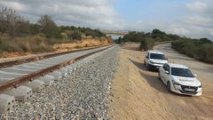 Dos vehculos de Applus, en los trabajos de supervisin de las nuevas vas