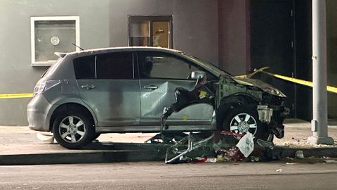 Así quedó el vehículo del atropello masivo en Los Ángeles