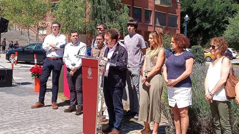 Homenaje en el 2019 de todos los partidos polticos de Ermua a Miguel ngel Blanco, asesinado por ETA