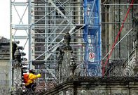 Los trabajos de rehabilitaci�n de la Catedral se centran ahora en la fachada del Obradoiro. 