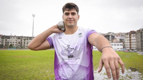 Fernando Vallines, fotografiado la pasada semana en Pontevedra, donde estudia y entrena.