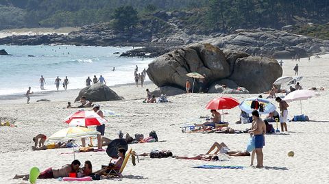 Playa de Nerga, en Cangas