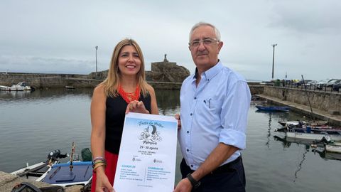 Ana Barreiro, concejala de Turismo, y el edil Emilio P�rez, presentaron la Festa do Polbo en el puerto de Palmeira